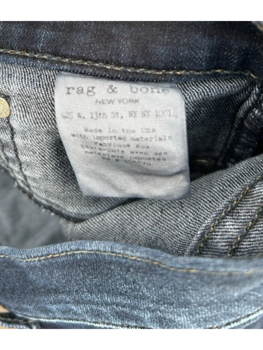Rag & Bone Jeans Women 25W x 26L Skinny Dark Blue Wash